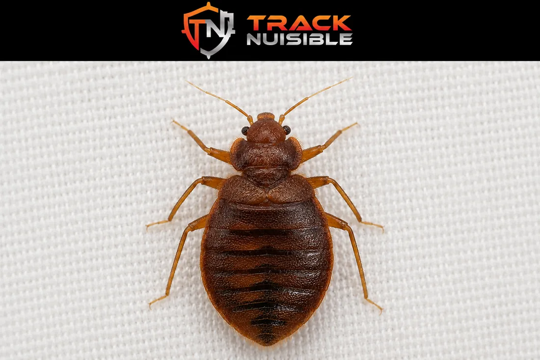 Punaise de lit (Cimex lectularius) en gros plan